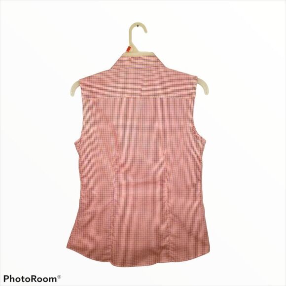 Eddie Bauer Travex Packable Plaid Button Down Outdoor Blouse Tank Top - Picture 5 of 5